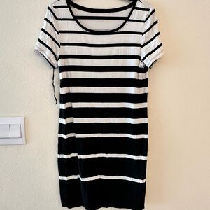 Black and White Striped Dress